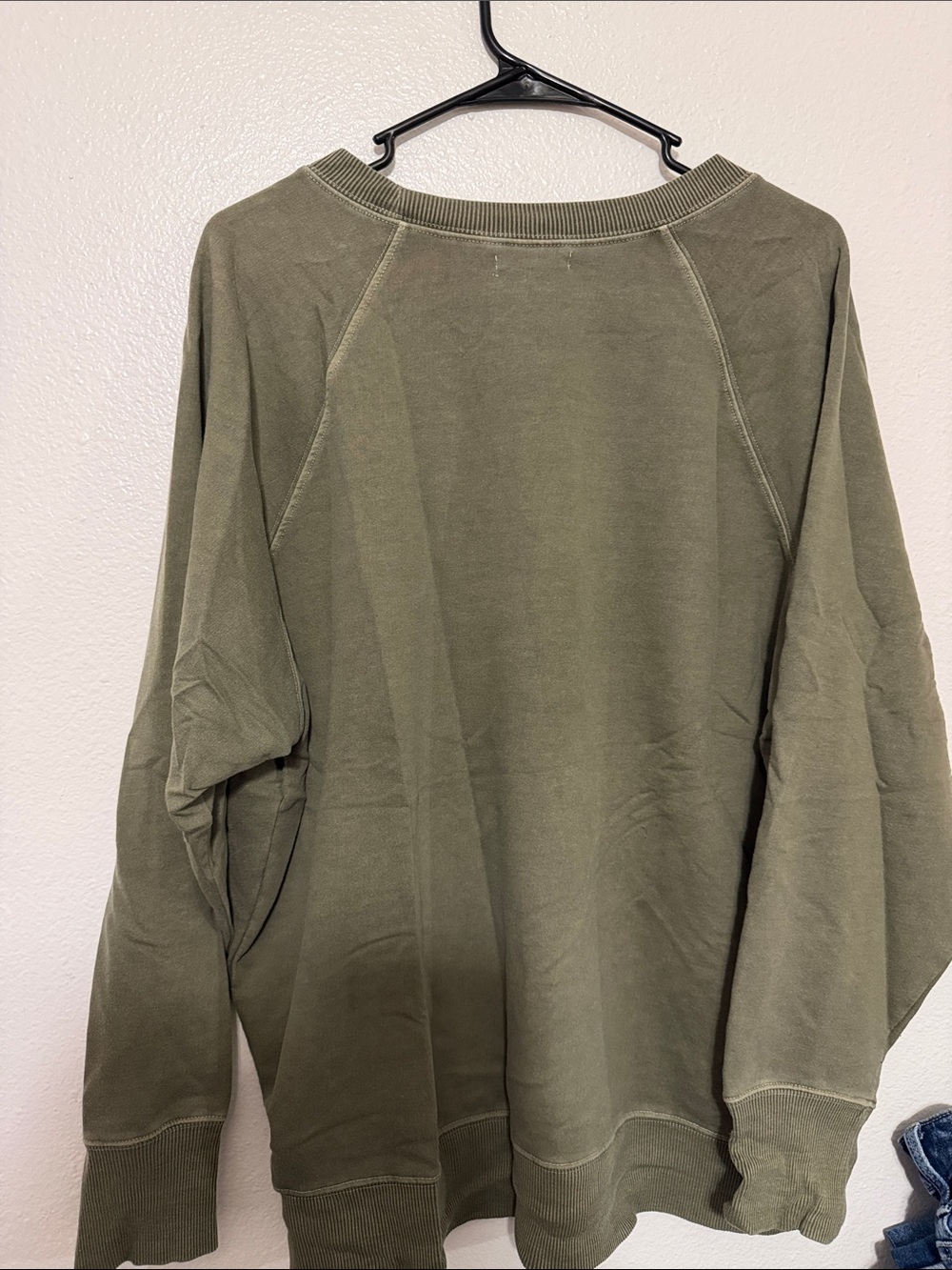 Maurices Olive Green Graphic Crewneck Sweatshirt - Black Text - Picture 2 of 3